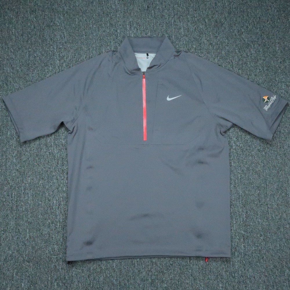 Nike Jacket Mens Medium Gray Half Zip Tiger Woods TW Storm Fit Vapor Pullover